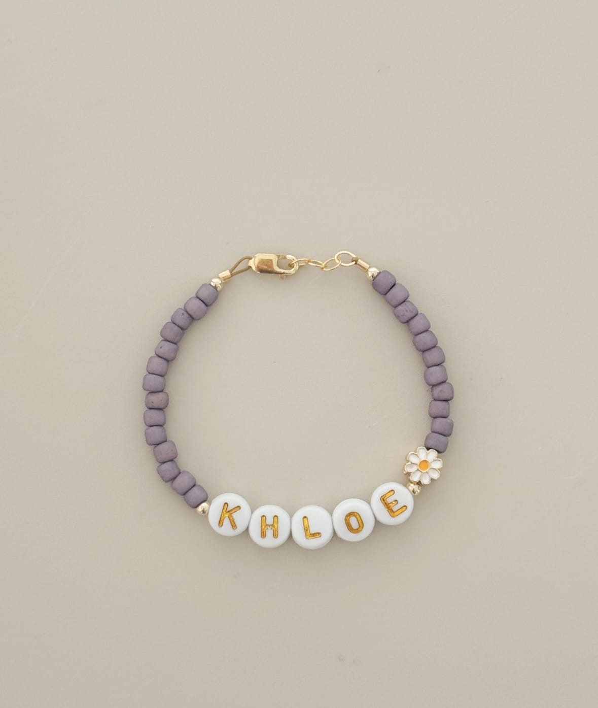 Floral Name Bracelet – Personalized Baby Name Bracelet, Gold Flower Jewelry for Girls, Mom & Me Matching Gift, Hypoallergenic