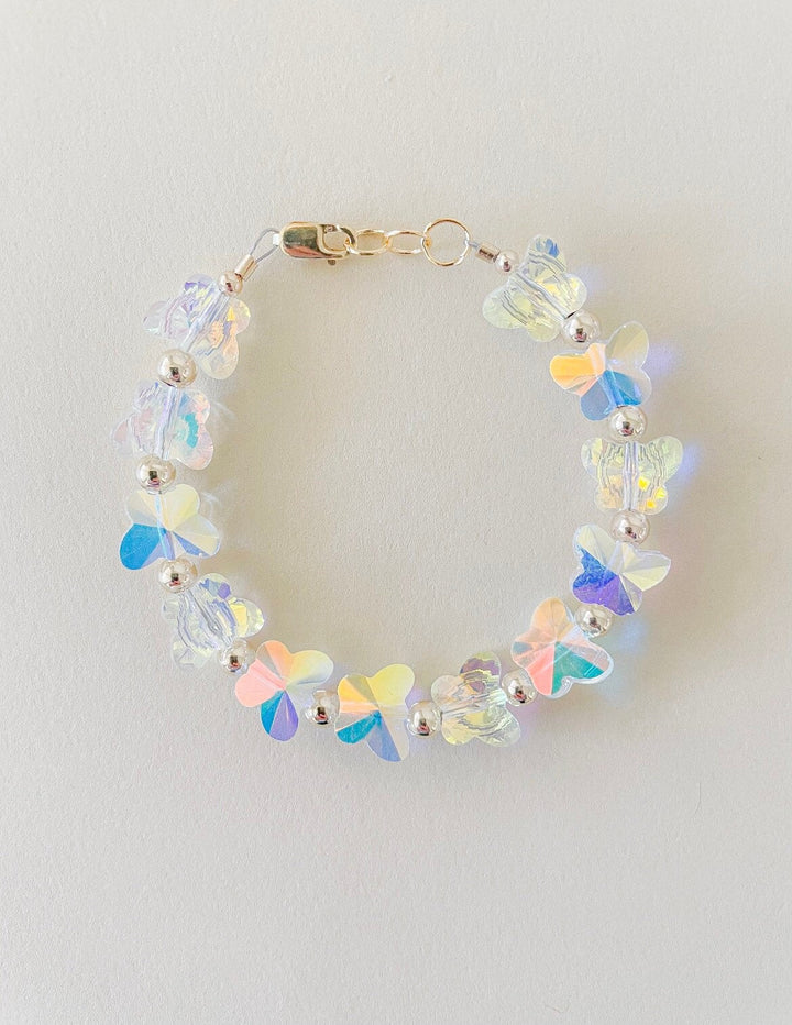 Crystal Butterfly Bracelet – Gold-Filled, Dainty, Waterproof &amp; Perfect for All Ages