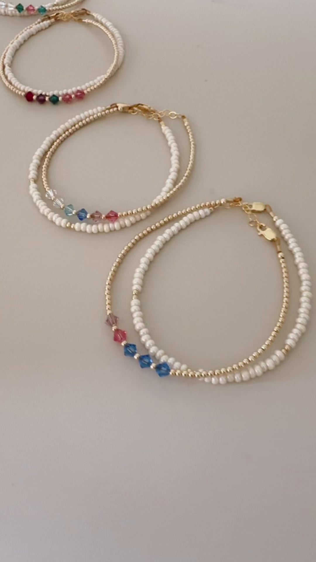 14k gold filled Swarovski birthstone bracelet