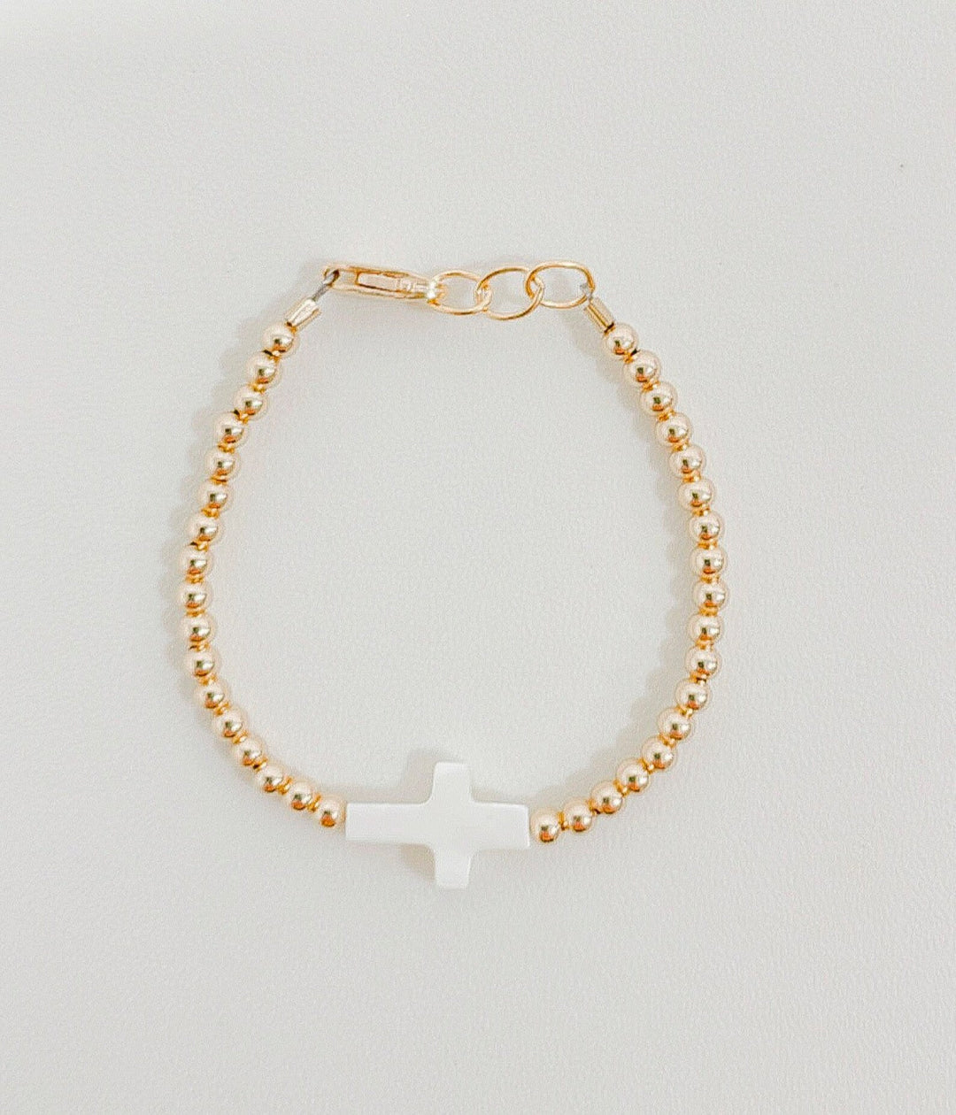 14k gold filled cross bracelet