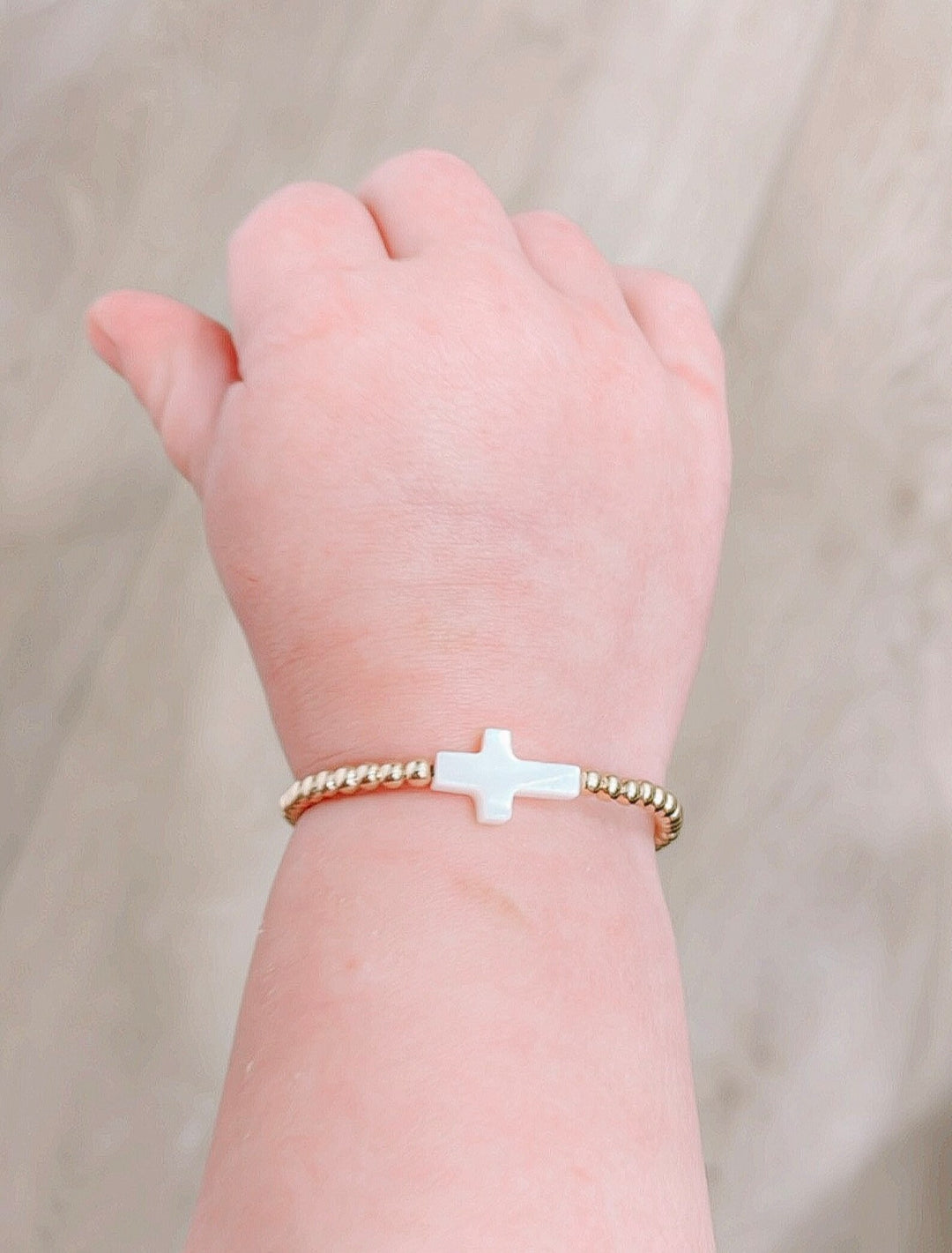 14k gold filled cross bracelet