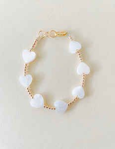 14k gold filled heart baby/toddler bracelet