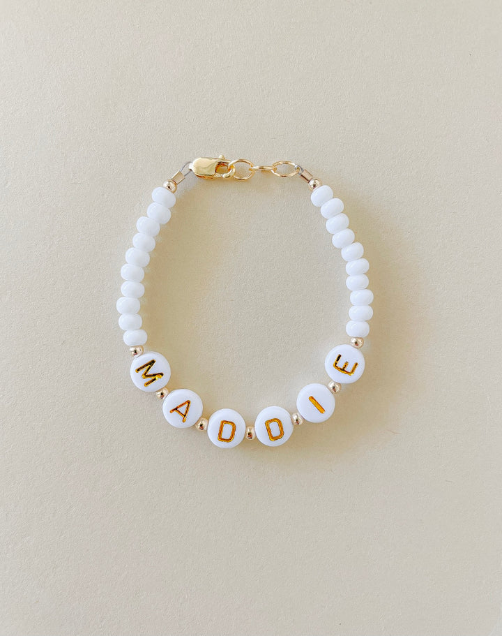 14k Gold filled personalized baby name bracelet