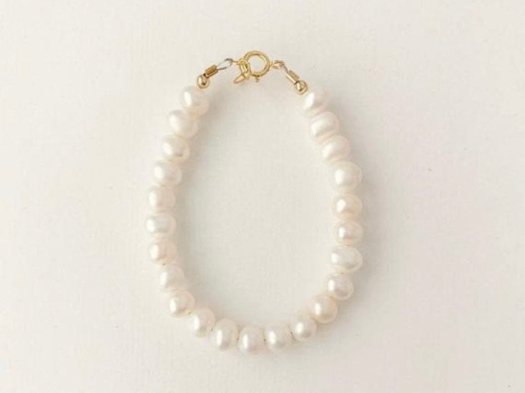 14k gold filled fresh water pearl bracelet baby/toddlers