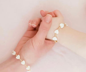 14k gold filled heart baby/toddler bracelet