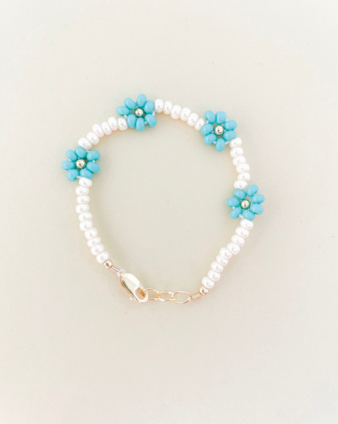 14k gold filled flower bracelet