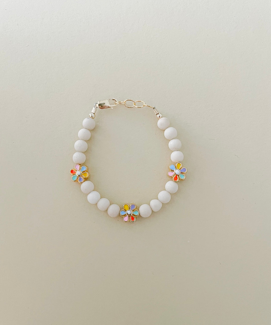 Rainbow flower bracelet