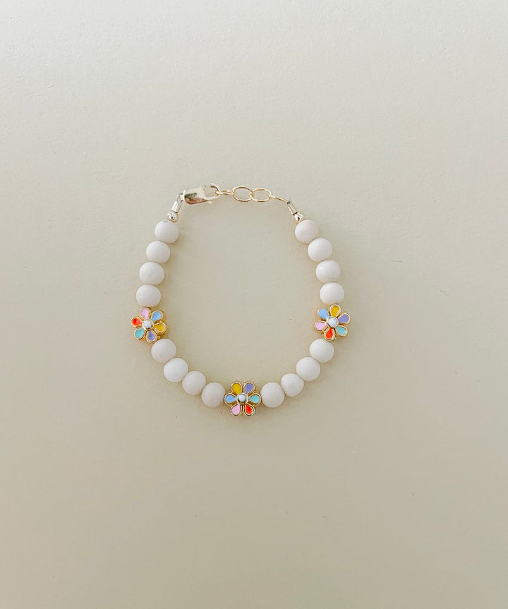 Rainbow flower bracelet