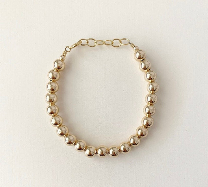 5mm gold filled baby and mom bracelet