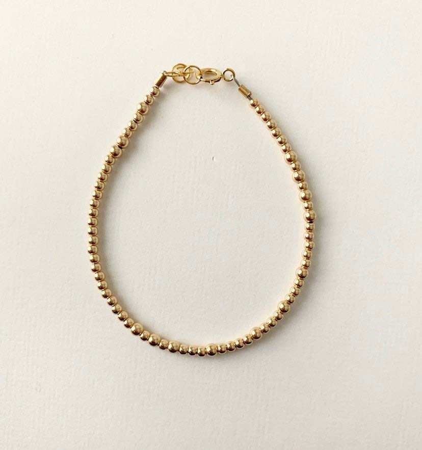 2mm gold filled baby bracelet