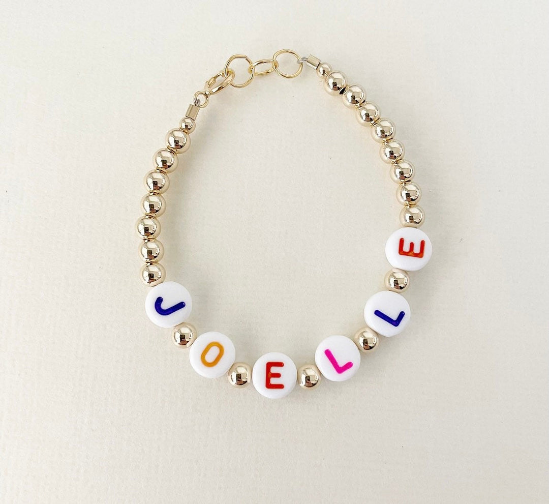 4mm gold filled name bracelet