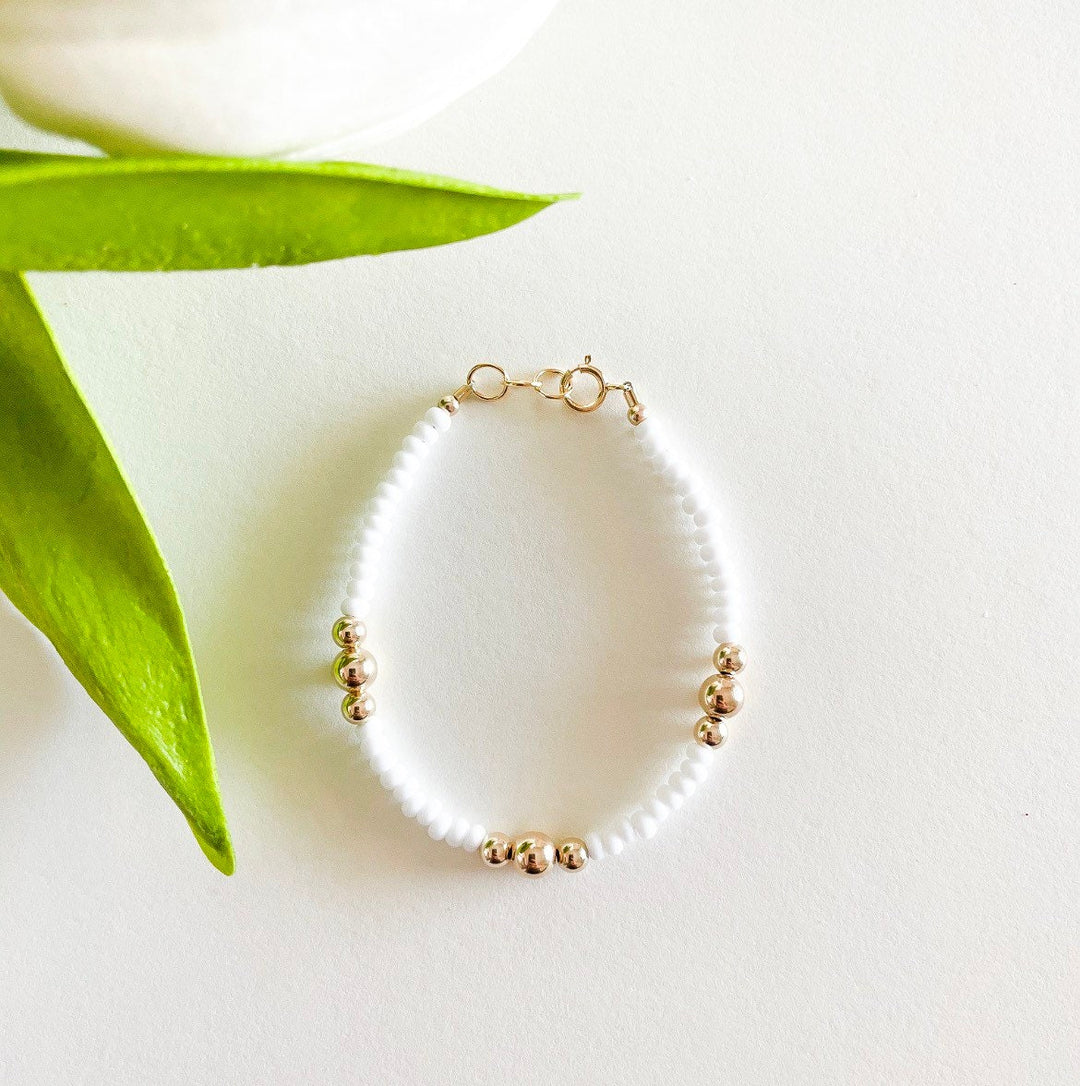 White Royal & Gold bracelet