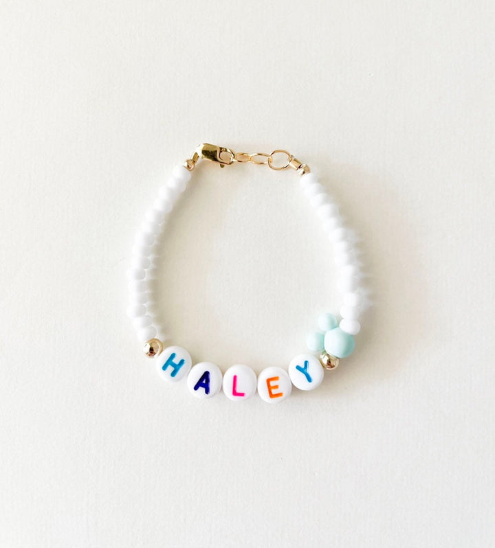 Mickey ear custom name bracelet