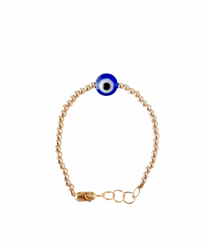 Evil eye gold filled bracelet