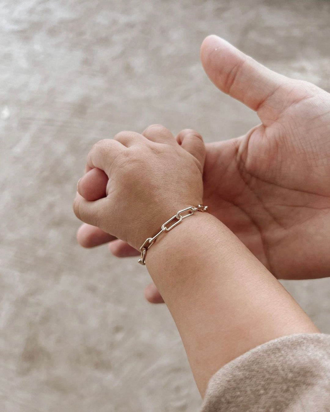 Gold filled paperclip chain bracelet