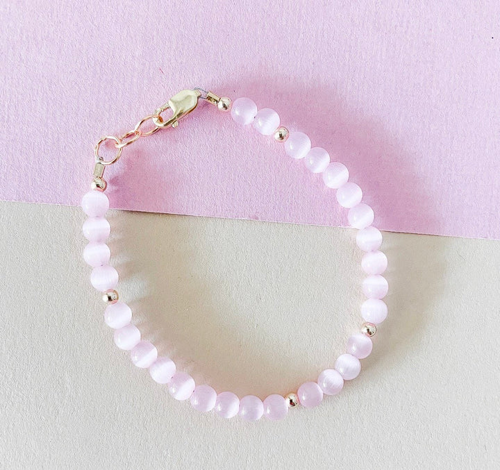 Pink cat eye bracelet