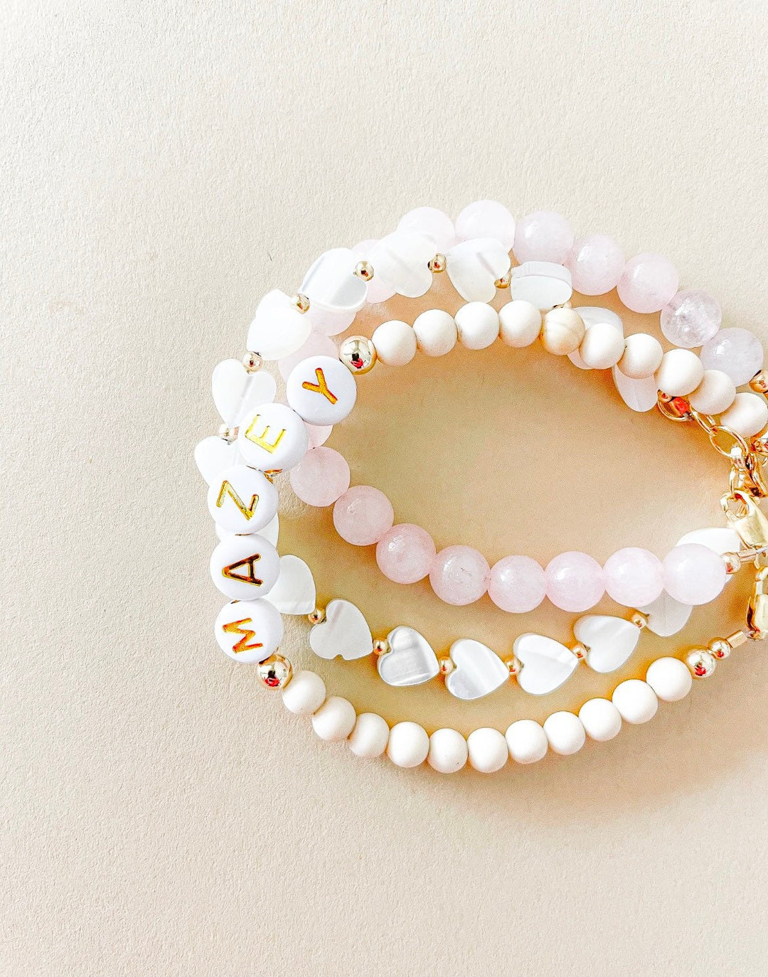 Tan & gold bracelet