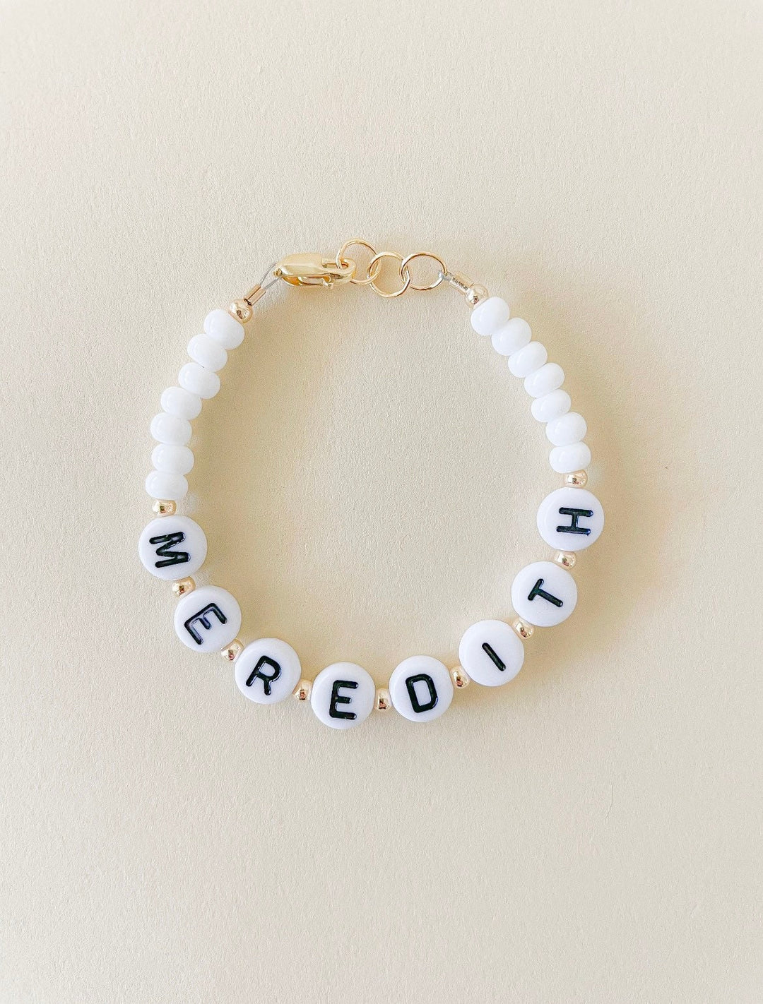 Black and white Name bracelet